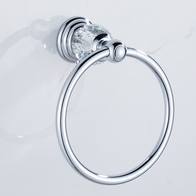 Clear Crystal Bathroom Accessories Set