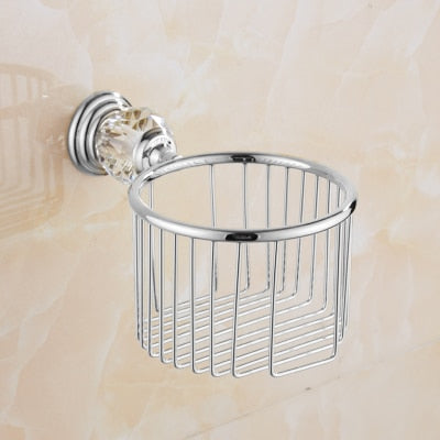 Clear Crystal Bathroom Accessories Set