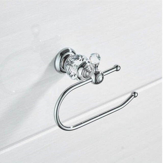 Clear Crystal Bathroom Accessories Set