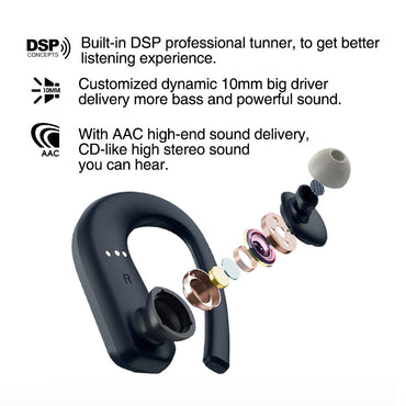 Full Panel Touch Control Wireless Headphones